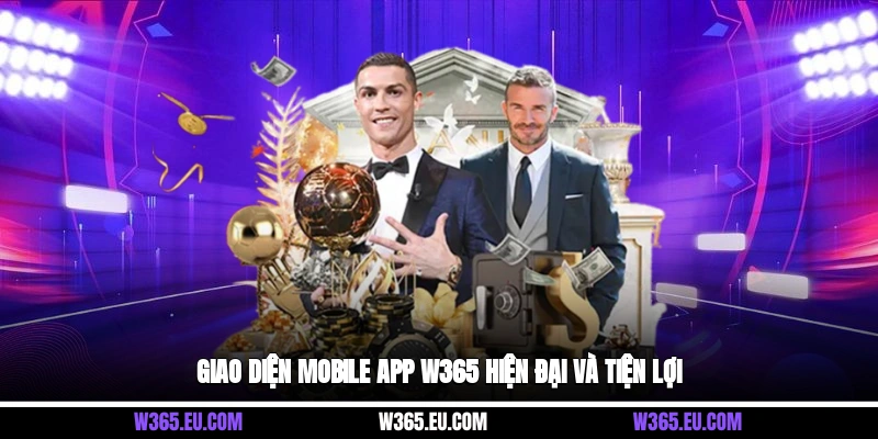 Giao diện mobile app W365 hiện đại và tiện lợi